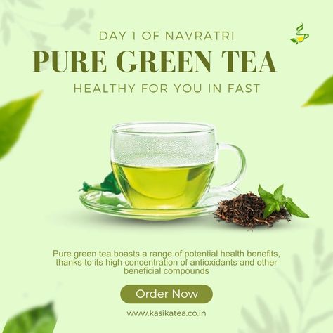 ✨ Cleanse & Energize Like Shailaputri! 🍵 Start Navratri right with pure green tea, known for its detoxifying properties and energy boost. 1. 💧 Green tea is known for its diuretic properties, which can help flush out toxins from the body. 2. ☕ Green tea contains a moderate amount of caffeine, along with theanine, an amino acid that promotes alertness and focus. 3. ❤️ Green tea consumption may help lower bad cholesterol (LDL) and improve blood pressure, potentially reducing the risk of hea... Green Tea Blends, Lower Bad Cholesterol, Flush Out Toxins, Bad Cholesterol, Focus 3, Best Green Tea, Natural Tea, Green Tea Benefits, Organic Green Tea