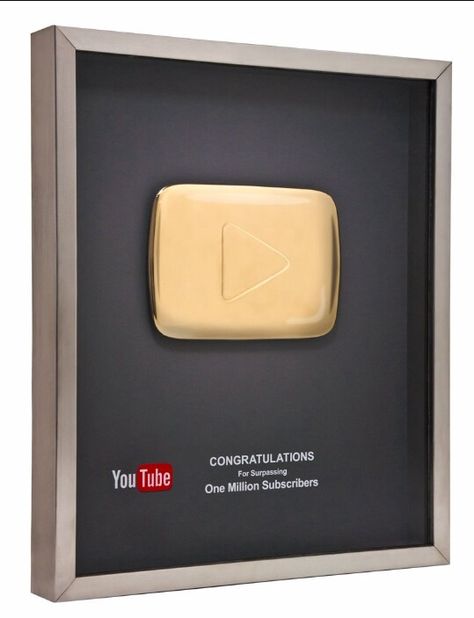 1 million subscribers Gold Play Button, Buying First Home, Youtube Success, Youtube Channel Ideas, Play Button, Vision Board Manifestation, Vision Board Inspiration, Youtube Subscribers, Manifestation Board