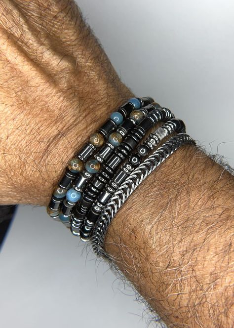 Beautiful hematite series bracelets Mens Hematite Bracelet, Mens Beaded Necklaces, Mens Bracelets, Men's Bracelets, Hematite Bracelet, Men Bracelet, Bracelet Men, Men's Bracelet, Mens Beaded Bracelets