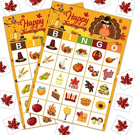 Thanksgiving Bingo Fall Bingo - 24 Players Thanksgiving Games for Family Thanksgiving Bingo Cards Turkey Bingo Game for School Classroom Family Birthday Party Activities Turkey Bingo, Thanksgiving Games For Family, Game For School, Kids Thanksgiving Party, Fall Bingo, Thanksgiving Family Games, Bingo Games For Kids, Thanksgiving Party Favors, Thanksgiving Bingo