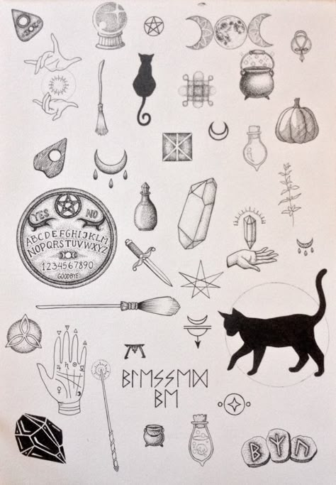 pinterest: pureher0ine 30 Tattoo, Black Cat Tattoos, Kunst Tattoos, Witch Tattoo, Cat Tattoo Designs, Tattoo Cat, Halloween Tattoo, Halloween Tattoos, Trendy Tattoos