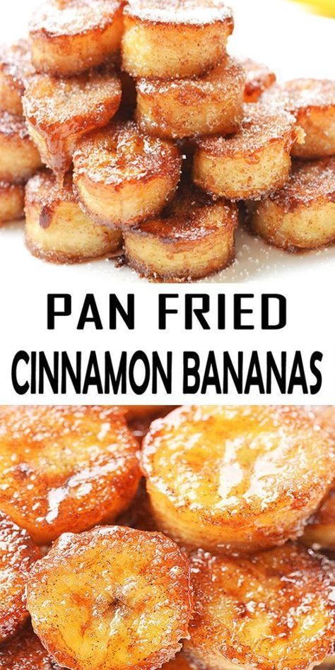 Fried Banana Recipes, Cinnamon Bananas, Wallpaper Food, Fried Bananas, Cinnamon Banana, Banana Recipes, Easy Baking Recipes, Fruit Recipes, Interesting Food Recipes