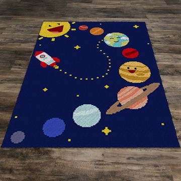 Crochet Space Theme, Crochet Nasa Blanket, Space Theme Crochet Blanket, Solar System Crochet Blanket, Crochet Nebula Blanket, Space Blanket, Artificial Jewelry, Crochet Dinosaur, Row By Row