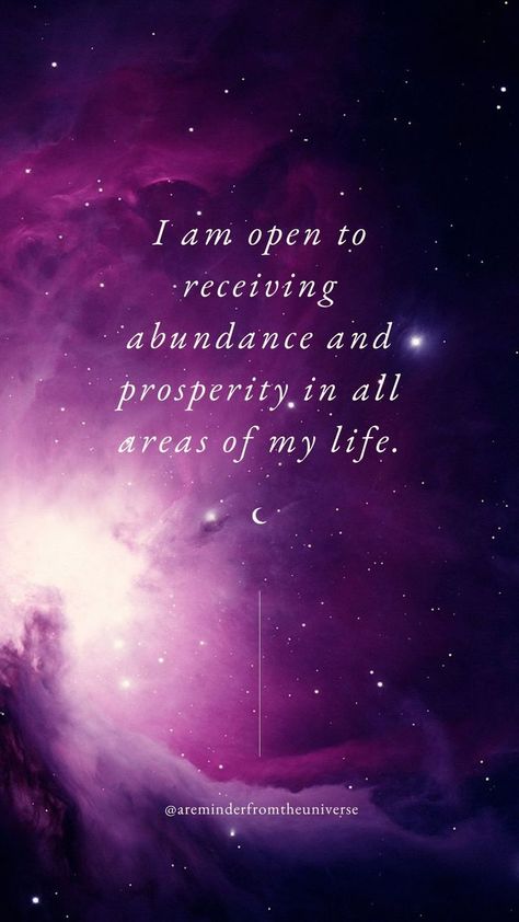 This is a Reminder From The Universe that you must be open to receive abundance and prosperity in all areas of your life. Open To Receive, Attracting Abundance, Spiritual Wallpaper, Wiccan Magic, Manifesting Dreams, She Wolf, Wealth Affirmations, Success Affirmations, Attitude Of Gratitude