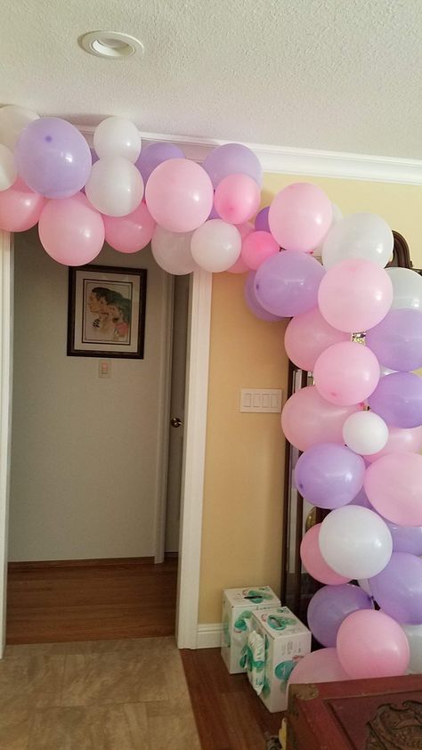 Dollar Tree balloons + balloon arch tape from amazon.com Balloon Arch Tape, Balloon Arch, Balloon Decorations, Weeding, Dollar Tree, Birthday Ideas, 1st Birthday, Arch, Balloons