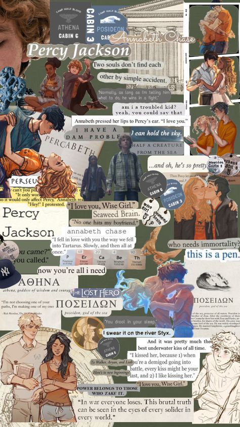 #percabeth #percabeth4ever 💞(remake of my other one) Aphrodite Cabin, Percy Jackson Wallpaper, Percy Jackson Head Canon, Percy And Annabeth, Wise Girl, Percy Jackson Fan Art, Greek And Roman Mythology, Percy Jackson Characters, Cute Bookmarks