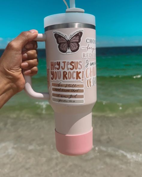 ✨ **Elevate Your Everyday with Boho Faith-Based Stickers & Stanley Accessories!** ✨ Hey, beach babes! 🏖️🌸 Do you ever wish for a little extra joy and inspiration in your day? Let me share my secret to making that happen! I’m always getting compliments on my Stanley cup, and here’s why: it’s decked out with my gorgeous boho faith-based stickers and matching straw covers! 🌿💦 Each sticker is a beautiful reminder of God’s love and peace, perfect for brightening your day wherever you go. But wa... Stanley Accessories, Straw Covers, Love And Peace, Stanley Cup, Beach Babe, Faith Based, Brighten Your Day, Adele, Peace And Love