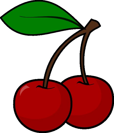 Cherry Clip Art Free Cherry Clipart, Cherry Images, Cherry Drawing, Black And White Clipart, Png Images Free, Fruit Icons, Fruit Coloring Pages, Free Clipart Images, Punch Needle Patterns