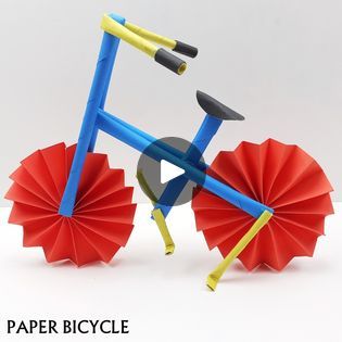 How to Make Paper Bicycle For Kids🚴‍♂️😍 | Watch How to Make Paper Bicycle Step by Step For Kids. DIY Easy Paper Crafts | By Creative Art & Craft IdeasFacebook Bicycle Art And Craft For Preschool, Bicycle Art For Preschoolers, Diy Cycle Craft, Bike Party Ideas For Kids, How To Make Bicycle Craft, Diy Easy Paper Crafts, Paper Bicycle, Origami Sheets, Art Craft Ideas