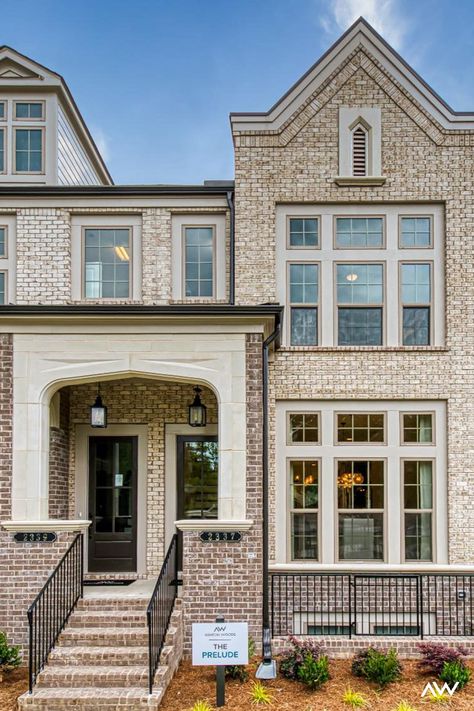 Townhouse Neighborhood, Atlanta Townhomes, 2025 Prayer, Backsplash Tile Design, Leaf Village, Open Family Room, Housing Ideas, White Backsplash, Apartment Essentials