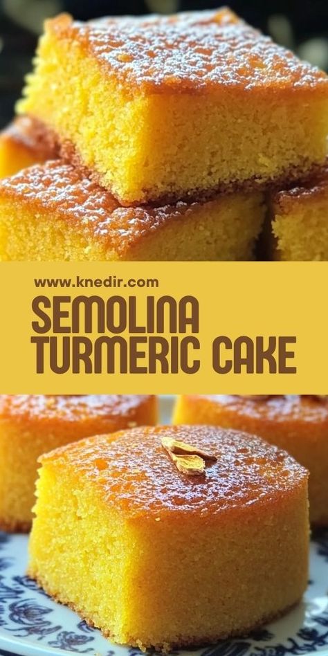 Semolina Turmeric Cake (Sfoof) is a beautiful Middle Eastern dessert made with semolina and turmeric, offering a lightly spiced, golden treat! 🍰✨ Soft, moist, and full of flavor, this cake is perfect for tea time, family gatherings, or as a unique dessert for special occasions. 📌 Save this pin to bake an authentic and flavorful Semolina Turmeric Cake for your next event! #Sfoof #SemolinaCake #MiddleEasternDesserts #UniqueBaking #TraditionalRecipes #DeliciousCakes Lemon Semolina Cake, Turmeric Cake, Semolina Cake Recipe, Middle Eastern Dessert, Cake Recipe Easy, Semolina Cake, Cake Recepies, Middle Eastern Desserts, Impressive Recipes