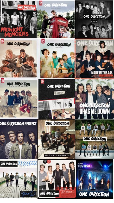 One direction album covers🩶 One Direction Album Covers, 1d Albums, Four One Direction, One Direction Albums, Gambar One Direction, One Direction Louis, One Direction Wallpaper, One Direction Pictures, Music Aesthetic