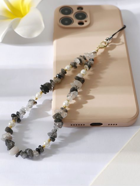 Phone Case Necklace, Phone Case Beads Chain, Phone Charm Inspiration, Diy Beaded Phone Strap, Diy Phone Charms, Diy Phone Chain, Phone Bracelet, Diy Bag Strap, Diy Lanyard