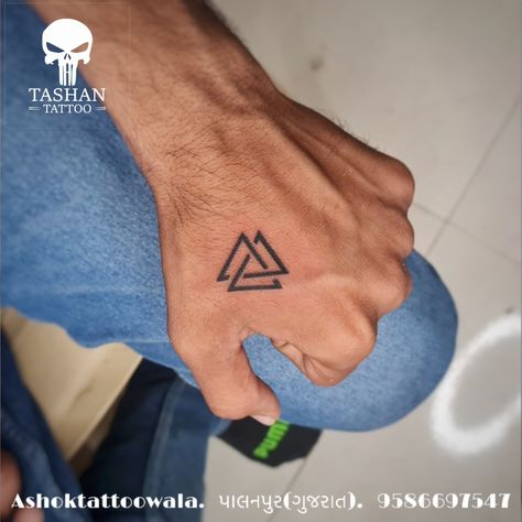 TashanTattoo
AshokTattooWala
S.20. Tirupati plaza
Opp. New bus stand
Near gd modi collage
Palanpur (gujrat)
9586697547
9687533310 Triangle Hand Tattoo, Three Triangle Tattoo, Triangle Tatoo, Scarface Tattoo, Tattoo Triangle, Triangle Tattoo Design, Tattoo Font For Men, Shin Tattoo, Health Tattoo