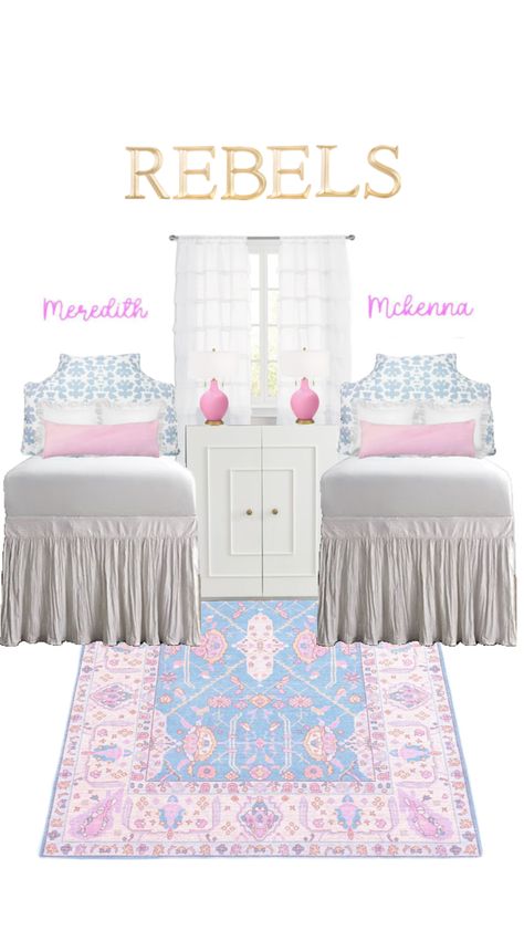 Ole Miss Dorm Room, Tcu Dorm, Dorm Room Themes, Sorority Room, Dorm Room Essentials List, College Dorm Room Inspiration, Dream Dorm Room, Dorm Room Styles, College Room Decor