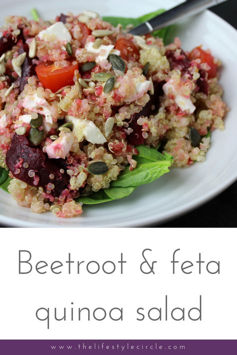 Shake up your salads with this tasty beetroot & feta quinoa salad. It has lots of skin loving ingredients and keeps well for batch meal prep. Acne Diet Recipes, Batch Meal Prep, Feta Quinoa, Batch Meals, Quinoa Benefits, Beetroot Recipes, Acne Diet, Yummy Salads, Beetroot Salad