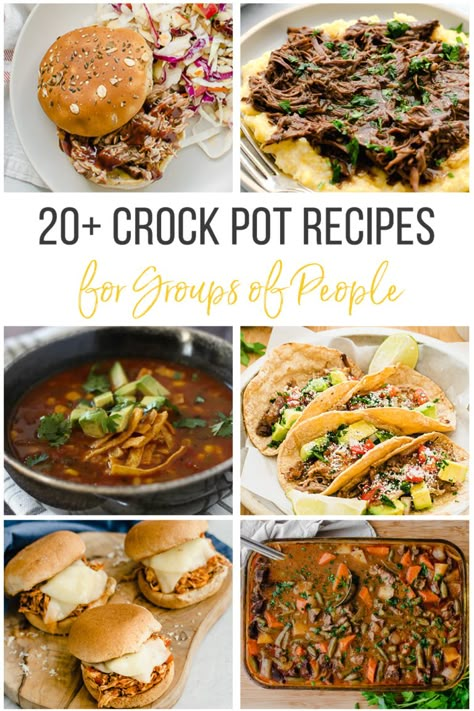 Crock Pot Group Meals, Easy One Pot Meals For A Crowd, Dinner Ideas For A Large Group Crock Pot, Large Crock Pot Meals, Crock Pot Food For Crowd, Crock Pot Recipe For A Crowd, Crock Pot Dinner For A Crowd, Crock Pot Dishes For A Crowd, One Pot Meal For Large Group