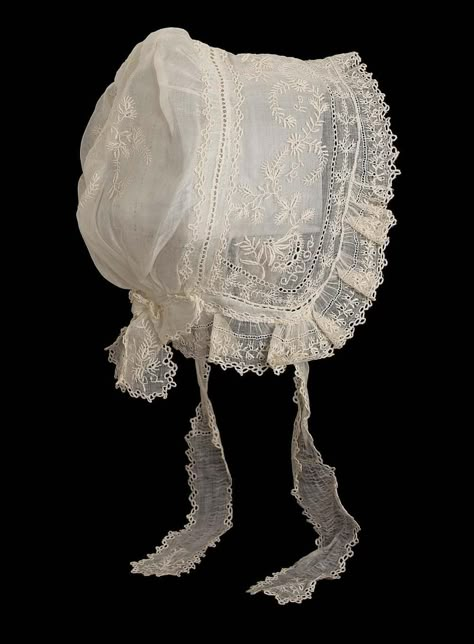 Cap 1830s Fashion, Museum Of Fine Arts Boston, Antique Hats, Baby Bonnets, Century Clothing, Doll Hat, Acid Wash Jeans, Linens And Lace, Heirloom Sewing