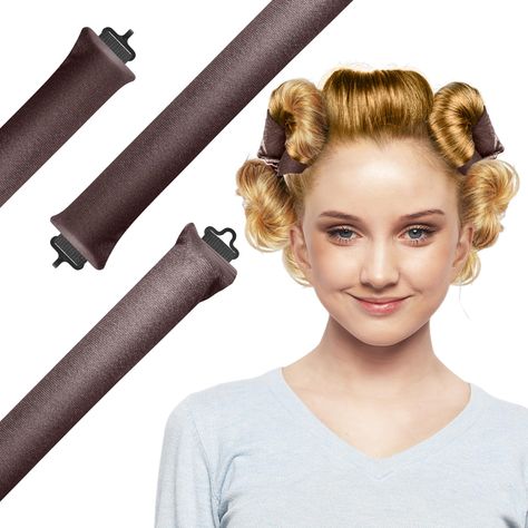 PRICES MAY VARY. ☀ HEATLESS CURLING RODS: This heatless curling rods add curls and volume to hair, No need to heat and shape, without damaging hair, your hair will become noticeably silky and healthy. ☀ WOMEN LONG HAIR STYLING TOOLS: The hair curlers can lengthens and enhances your blow-dried or styled hair while you're sleeping so that you can wake up with perfect curl hair. This no heat curl hair headband will give you a new way of curling your beautiful hair without putting heat in your hair. Curl Rods, Long Hair Styling, Waved Hair, No Heat Hair, Curls Without Heat, No Heat Hair Curlers, Heatless Curling, Curling Rods, Heatless Hair