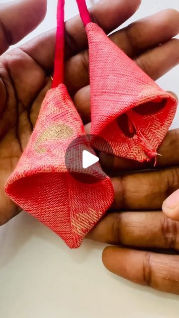 How To Make Tassels Tutorials, Latkan Tassels Blouses, Latkan Making, Latkan Designs, Red Blouse Design, Tassel Making, Fabric Tassels, Tassels Tutorials, Sewing Tutorials Bags