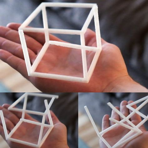 Impossible Triangle, Creation Museum, Tech Apps, 3d Optical Illusions, Cool Optical Illusions, Illusion 3d, 3d Cube, 3d Printer Projects, 3d Printed Metal