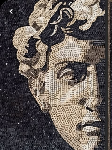 Mosaic Wall Art Murals, David Portrait, Roman Mosaic Art, Mosaic Drawing, Mozaik Art, Portrait Mosaic, Michelangelo David, Michelangelo's David, Mosaic Mural