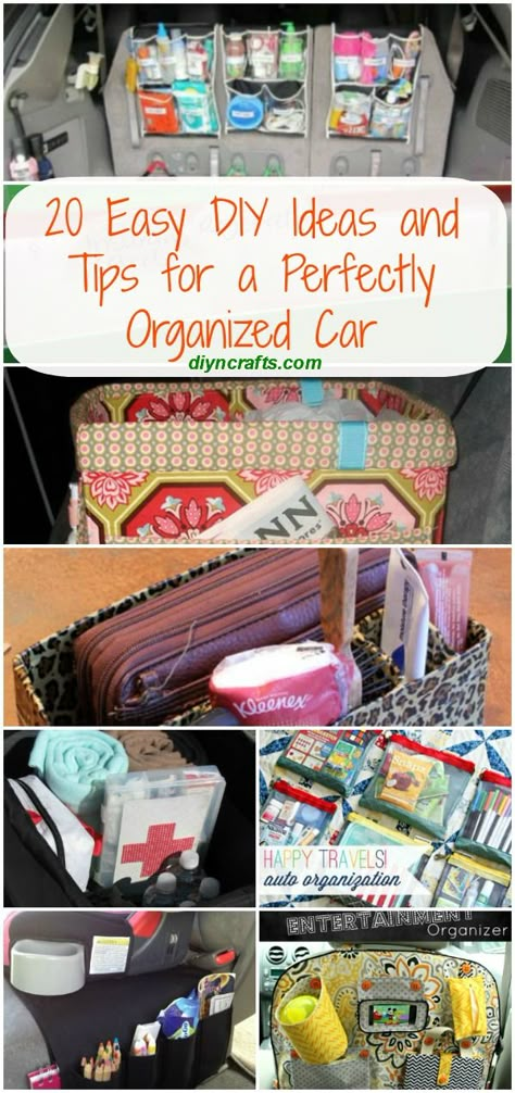 20 Easy DIY Ideas and Tips for a Perfectly Organized Car – Page 2 of 20... Organized Car, Easy Diy Ideas, Perfectly Organized, Diy Car, Hacks Diy, Cars Organization, Diy Organization, Diy Hacks, Life Organization