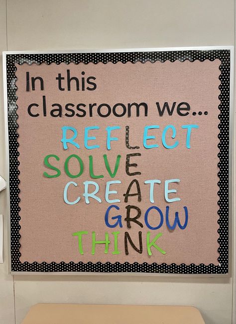 Values Bulletin Board, Classroom Values, Classroom Displays Secondary, English Classroom Displays, Funny Activities, Motivational Bulletin Boards, Pto Board, Middle School Bulletin Boards, Inspirational Bulletin Boards