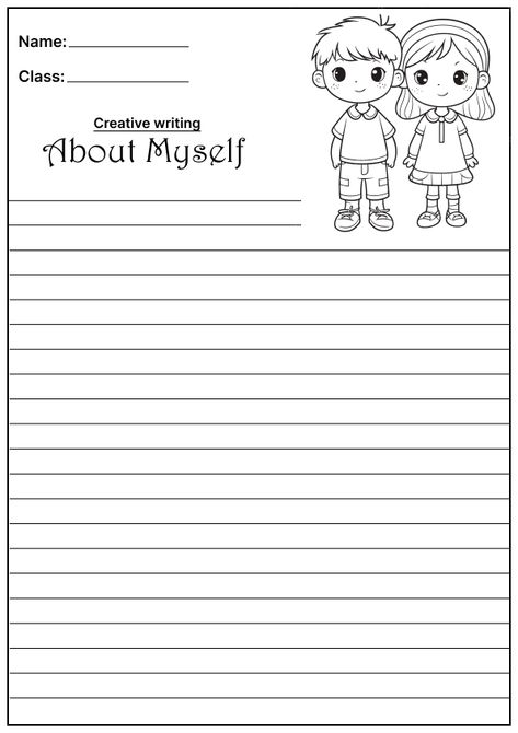 Creative Writing Activity Worksheet, creative writing worksheets for preschool, creative writing worksheets for kids, creative writing worksheets for grade 1, creative writing worksheets grade 2, English creative writing worksheets, about myself worksheet, myself worksheet, All about Myself Theme Activities, my self worksheets for kids, all about my self, Self-Introduction Worksheet, introduce myself worksheet, creative writing worksheets, writing worksheets, fun worksheets activity for kids, About Myself Worksheet, Writing About Myself, Writing Worksheets For Kids, English Writing Practice, Tutoring Reading, Eng Grammar, Creative Writing For Kids, Creative Writing Worksheets, English Creative Writing