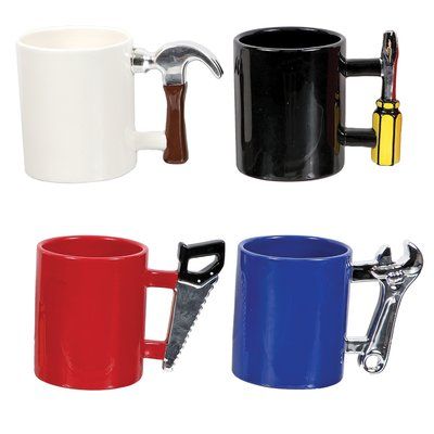 Red Barrel Studio Tufexis Tool Handle Coffee Mug Set Mug Cup Design, Ceramic Tools, Coffee Mug Set, Creative Coffee, Espresso Cups Set, Cappuccino Cups, Mugs For Men, Coffee Mug Sets, Cup Of Joe