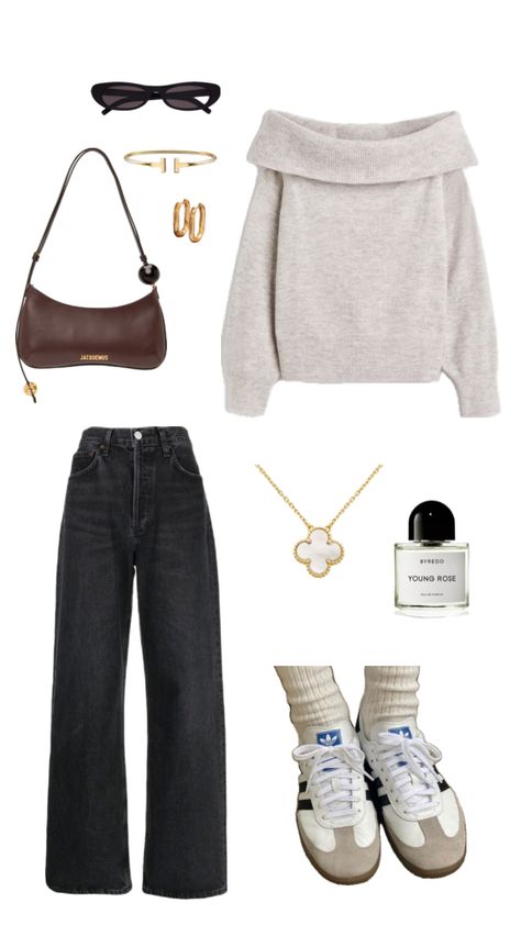 Autumn basics for the lazy days when everything we need is a latte and a lazy stroll #outfitinspo #style #fashion #vibes #autumn #fall Lazy Sunday Outfit, Autumn Basics, Outfitinspo Style, Sunday Outfit, Outfits Lazy, Fashion Vibes, London Look, College Fits, Aesthetic Outfit Ideas