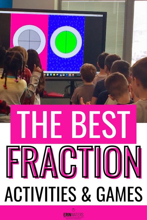 Are you teaching fractions in your elementary classroom? Today, I am sharing 5 fraction activities and fraction games your students will love. These hands-on fraction games are perfect for math workshop, math centers, or guided math. I share a digital fraction activity but I also share fraction activities that use math manipulatives as well. Ditch the fraction worksheets and try these fraction activities instead! Adding Fractions Activities, Fraction Games For Kids, Fraction Activity, Math Fraction Activities, Fractions Activities, Elementary Games, Interactive Math Journals, Fraction Lessons, Math Fact Practice