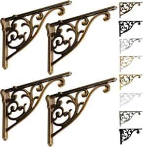 Gold Shelf Brackets, Countertop Support Brackets, Brass Shelf Brackets, Black Shelf Brackets, Glass Shelf Brackets, Decorative Shelf Brackets, Rack Shelves, Brass Shelves, Wall Shelf Brackets