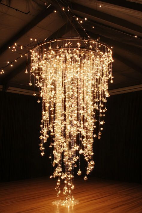 Wedding ceiling display. Waterfall crystal chandelier with cool white fairy lights.

Ignite your imagination and illuminate your most magical day with our compilation of 36 Enchanting Wedding Light Installation Ideas. Who knew that the right lighting could add an extra layer of whimsical charm and turn an ordinary venue into a mesmerizing wonderland? Dive into this enlightening treasure of ideas, perfect…

Read more: https://tastywed.com/generated-post-36-enchanted-wedding-light-installation-ideas/ Wedding Lights Decorations, Diy Wedding Chandelier, Wedding Chandelier Ideas, Fairy Light Chandelier, Gemstone Lights, Wedding Lighting Decor, Battery Operated Chandelier, Ceiling Display, Diy Wedding Lighting