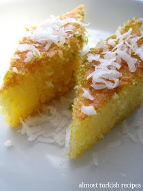 Almost Turkish Recipes: Semolina Sponge Cake (Revani) Basbousa Recipe, Persian Sweets, Jordanian Food, Turkish Recipe, Persian Recipes, Cake With Coconut, Semolina Cake, حلويات عربية, Middle Eastern Desserts