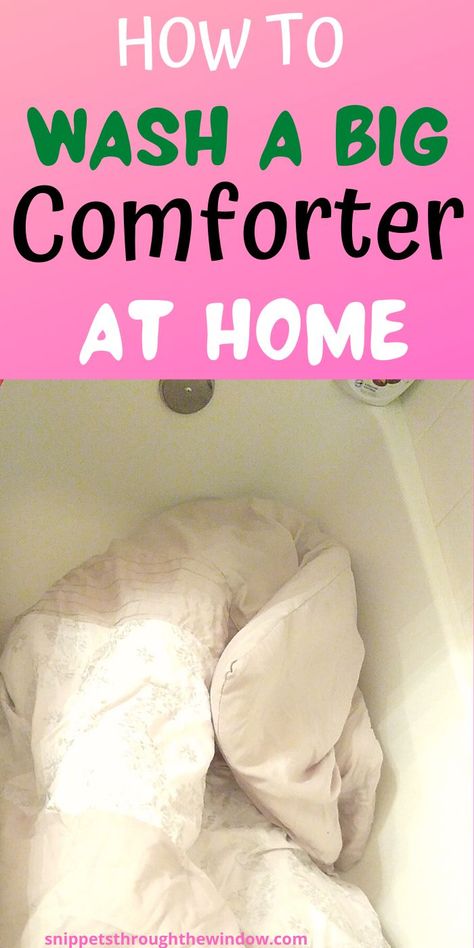 How To Wash Clothes Without A Washer, How To Wash Comforter, Washing Down Comforter, Cleaning Pillows, Borax Cleaning, Deep Cleaning House, Fluffy Comforter, Cleaning Methods, Homemaking Tips