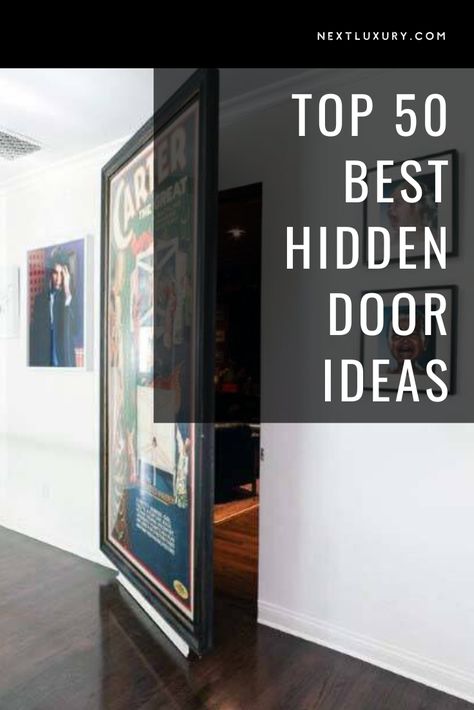 Hidden Panic Rooms, Secret Door Ideas, Dold Dörr, Secret Room Doors, Safe Room Doors, Hidden Door Ideas, Door Remodel, Hidden Doors In Walls, Hidden Passageways