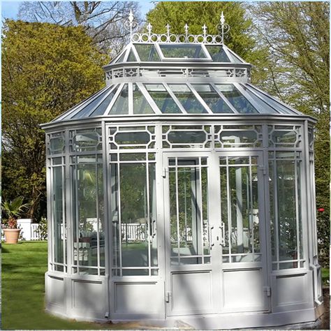 Garden Modern Steel Glass Orangerie Veranda - Buy Garden Orangerie,Orangerie,Steel Orangerie Product on Alibaba.com Wrought Iron Gazebo, Iron Gazebo, Garden Court, Backyard Buildings, Outdoor Pavilion, Glass Structure, Outdoor Gazebos, Garden Gazebo, Seasonal Garden