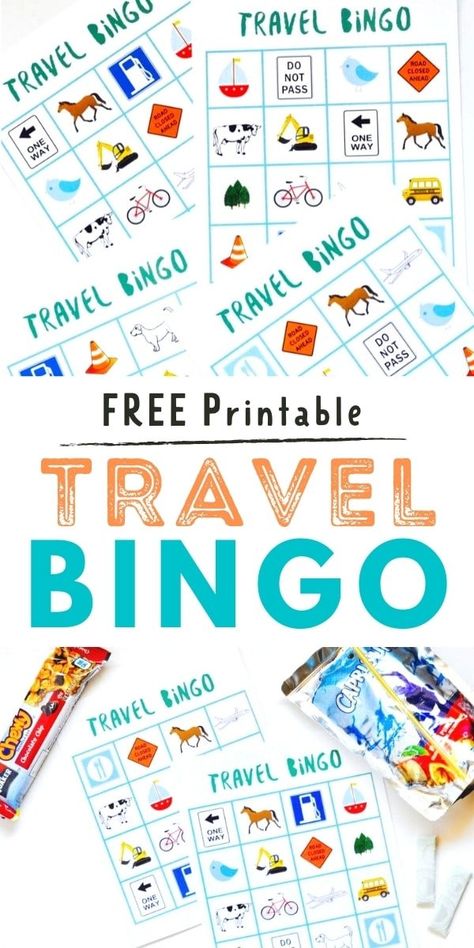 A FREE printable travel bingo game to keep the kids busy on family vacation! Kids will love finding the objects on the cards from the car. Car Bingo, Car Activity, Kid Travel Kit, Free Board Games, Travel Bingo, Car Games For Kids, Bingo Games For Kids, Bingo For Kids, Bingo Cards Printable