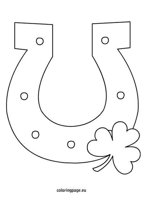 Horse Shoe Template, St Patrick’s Day Templates, Horseshoe Template Free Printable, San Patrick Day, Sant Patrick, Shamrock Template, Saint Patricks Day Art, Spring Break Kids, March Crafts