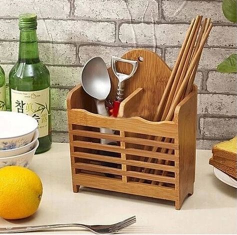 Cheap chopstick bamboo, Buy Quality chopstick set directly from China containe Suppliers: kitchen accessories Bamboo chopstick basket , Chopsticks cage Health Wall Chopsticks Drain Tubular containerUSD 13.77/pi Wooden Kitchen Accessories, Cool Things To Build, Chopstick Holder, Cutlery Holder, Cheap Kitchen, Wooden Accessories, House Plants Decor, Uk Kitchen, Rack Design