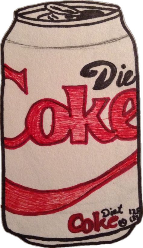 Coke Bottle Sketch, Diet Coke Illustration, Coke Bottle Illustration, Diet Coke Art Print, Diet Coke Vintage, Diet Coke Can, Coke Cans, Colorful Drawings, Apartment Decor