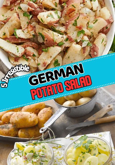 German Potato Salad Recipe Authentic, German Potato Salad Recipe, Potato Salad Recipes, Modern Recipes, Potato Salad With Egg, German Potatoes, German Potato, Potato Salads, German Potato Salad