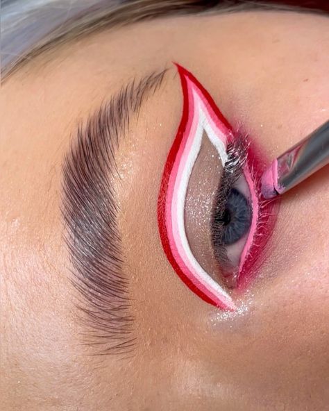 Wet Liner Makeup, Glisten Cosmetics Wet Liner, Wet Liner Looks, Graphic Liners, Glisten Cosmetics, Drawing Hair Tutorial, Pride Makeup, Drawing Hair, Graphic Eyeliner