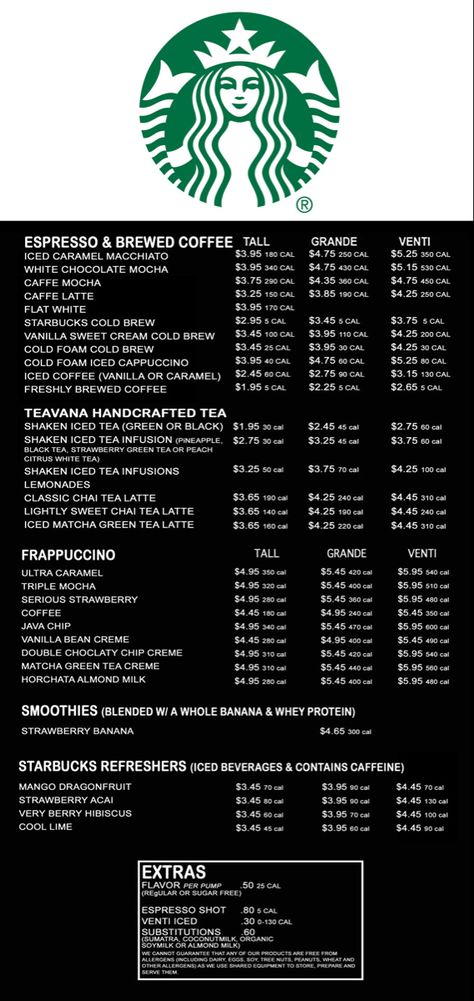 Starbucks Prices, Starbucks Drink Menu, Caffe Mocha, Ice Caramel Macchiato, Menu Cafe, Starbucks Menu, White Chocolate Mocha, Caramel Macchiato, Make Do