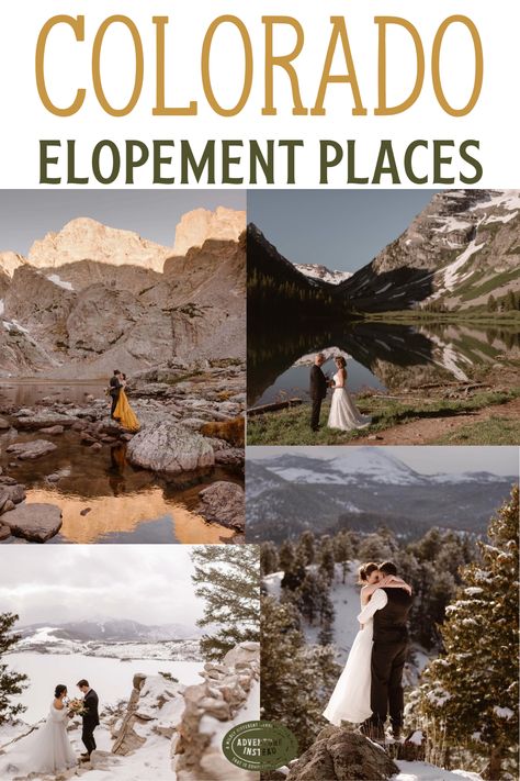 If you're looking for the perfect place to say "I do" in the mountains of Colorado, look no further! We've compiled a list of 10 of the best Colorado Mountain Wedding Venues for you to explore. Plan, guide, and execute your elopement with ease and with our help. Contact us at adventureinstead.com, and let's start planning your perfect day! Colorado Chapel Wedding, Mountain Elegant Wedding, Simple Colorado Wedding, Intimate Mountain Wedding Colorado, Wedding In The Mountains Colorado, Mountain Wedding Elopement, Mountain Elopement Ideas, Small Mountain Wedding, Lookout Mountain Colorado