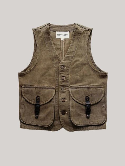 Work Vest, Men's Overalls, Biker Coat, Tweed Vest, Workwear Vintage, Mens Overalls, Canvas Work, Mens Gear, Vests Mens