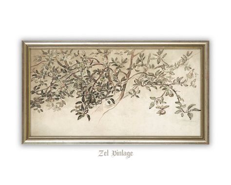 Vintage Apple Tree Print Neutral Farmhouse Wall Art - Etsy Turkey Apple Tree Sketch, Old Apple Tree, Tree Sketch, Art Above Bed, Tree Sketches, Vintage Apple, Above Bed, Farmhouse Wall Art, Antique Frames