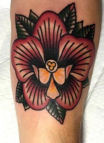 80+ Orchid Tattoos: Meanings, Tattoo Designs & Ideas Traditional Orchid Tattoo, Orchid Tattoo Meaning, Orchid Tattoos, Tattoo American Traditional, Flower Tats, Trad Tattoos, Plumeria Tattoo, Floral Drawings, Traditional Flowers