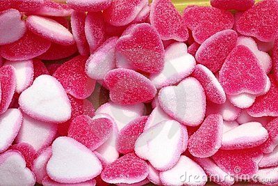 Heart Gummies, Candy Rush, Candy Wallpaper, Jelly Hearts, Candy Gummy, Sweet Buffet, Jelly Sweets, Pink Sweets, Heart Shaped Valentines